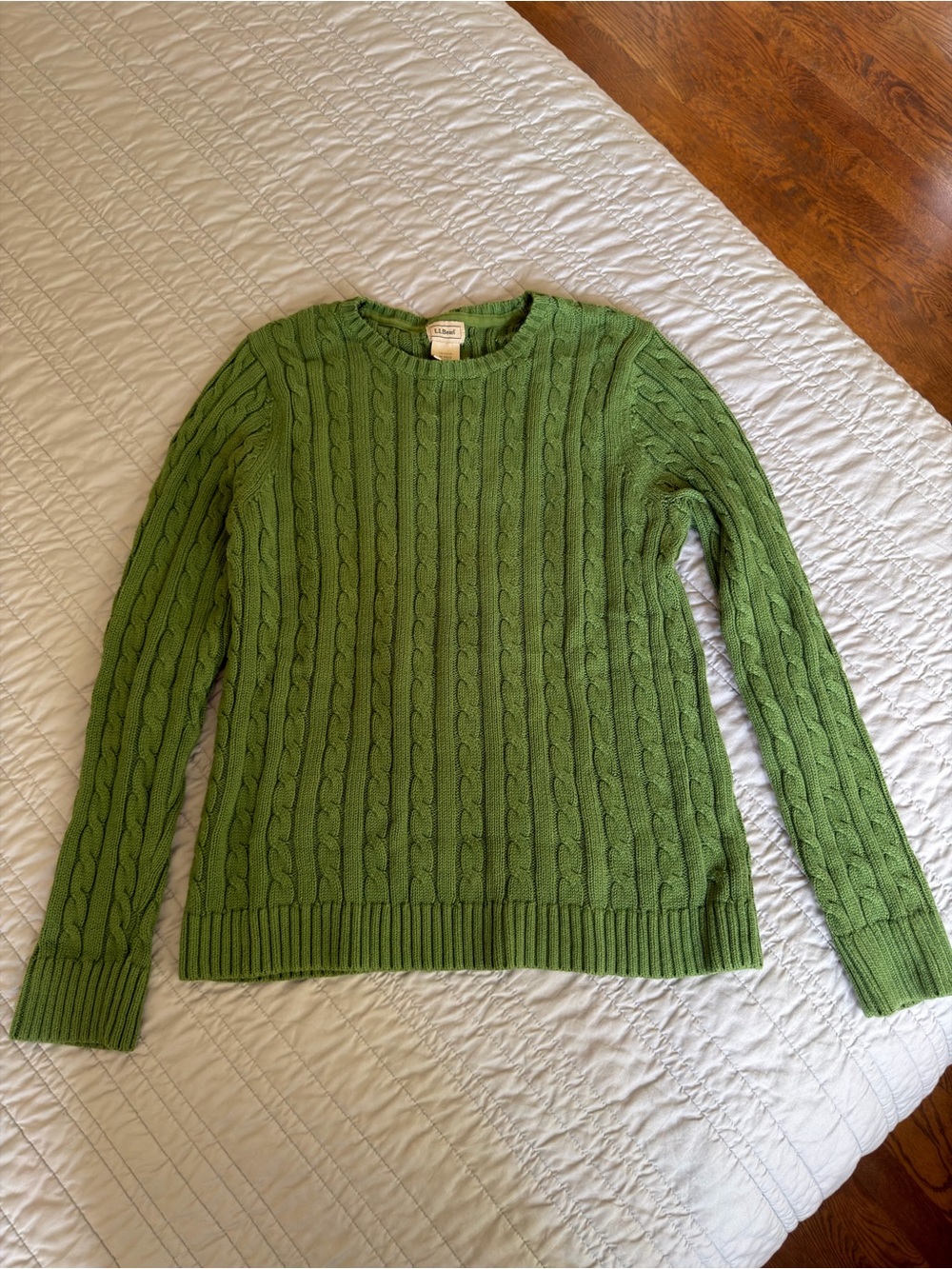 Green Cable Knit Sweater